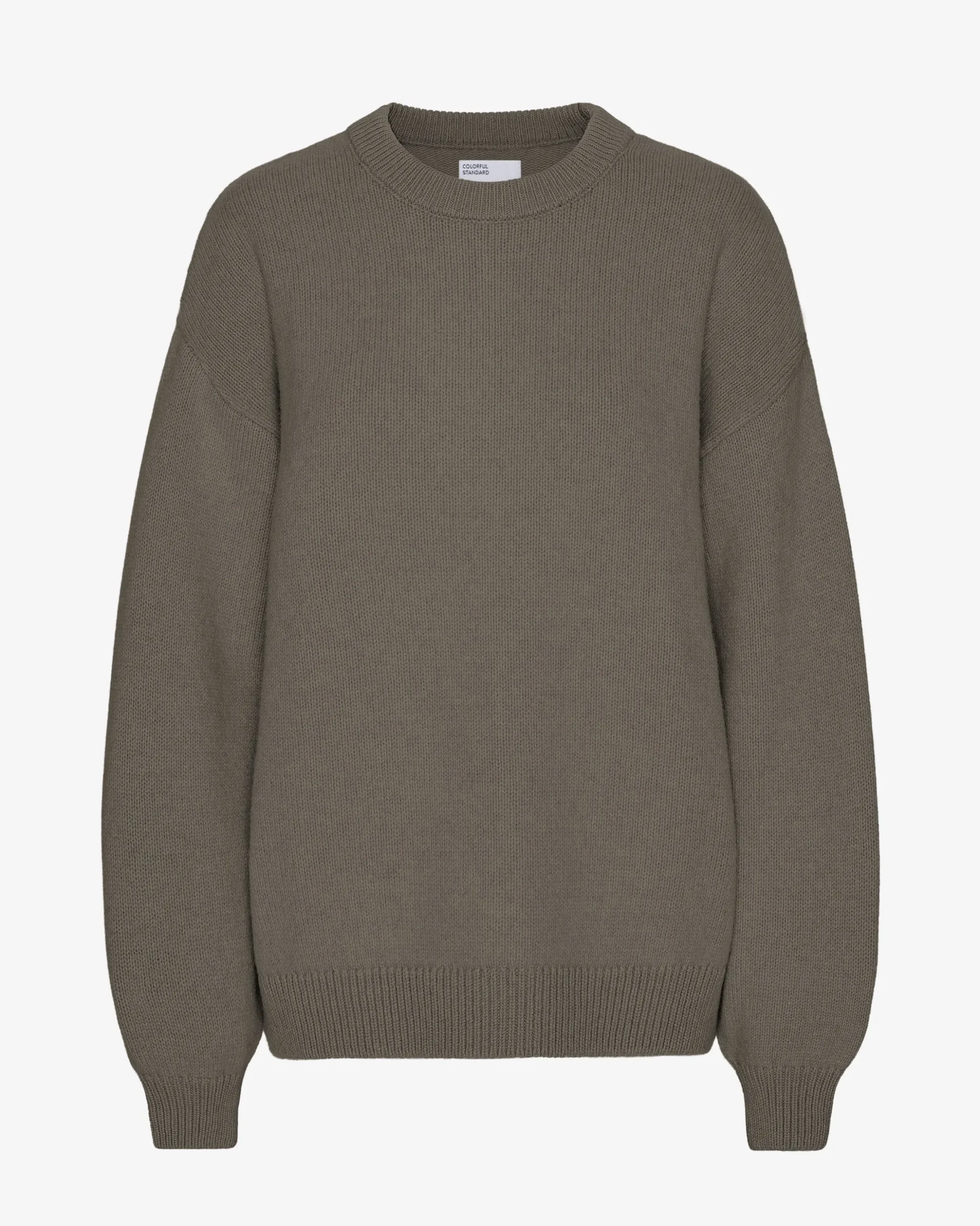 Oversized Merino Wool Crew - Dusty Olive