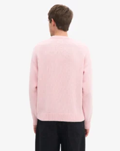 Oversized Merino Wool Crew - Faded Pink