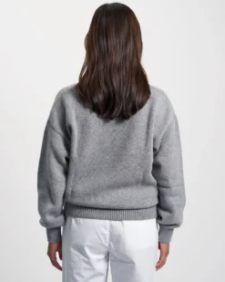 Oversized Merino Wool Crew - Faded Pink