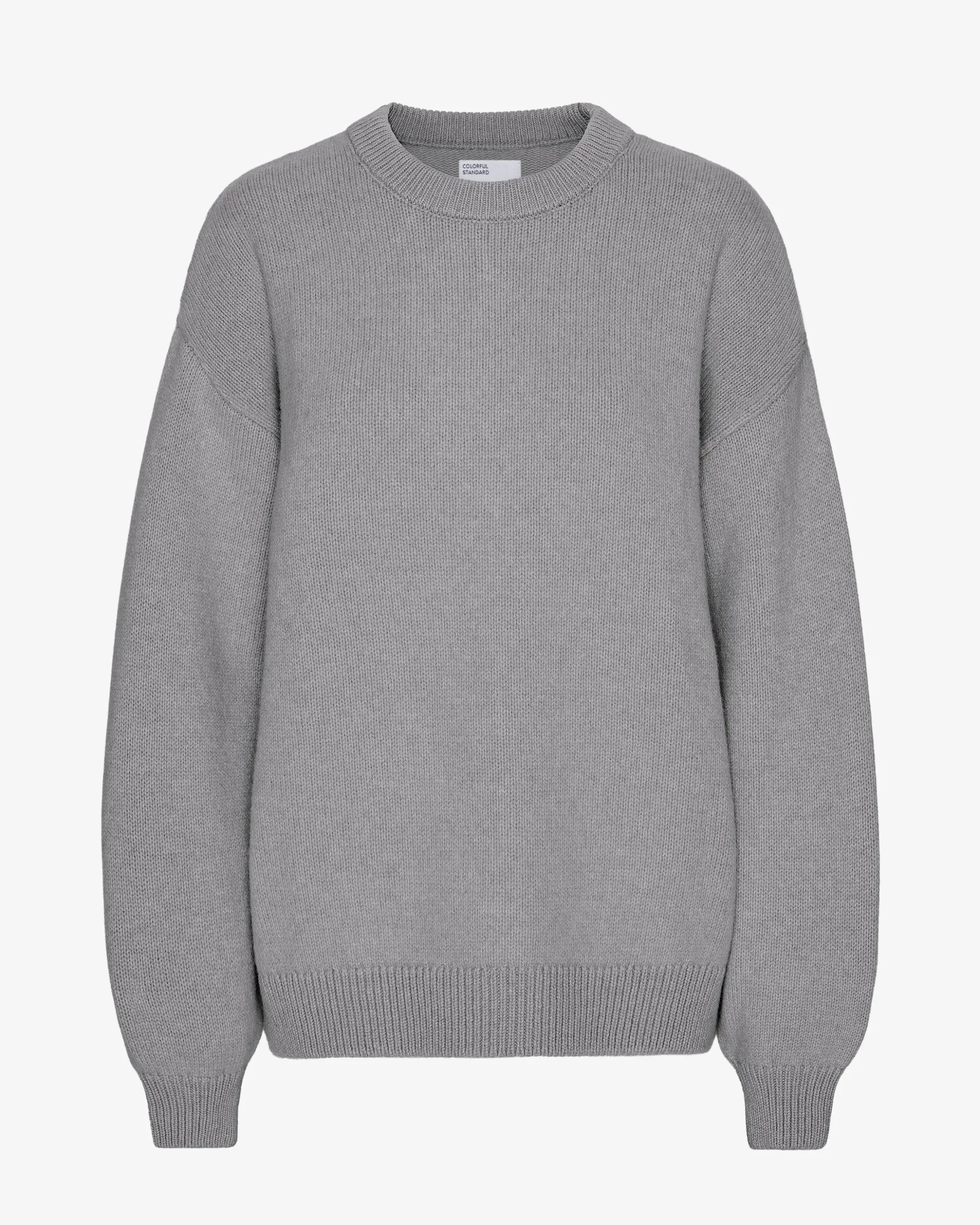 Oversized Merino Wool Crew - Heather Grey