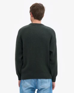 Oversized Merino Wool Crew - Hunter Green