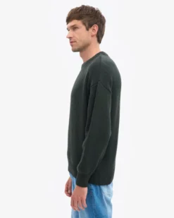Oversized Merino Wool Crew - Hunter Green