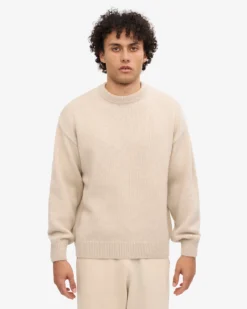Oversized Merino Wool Crew - Ivory White
