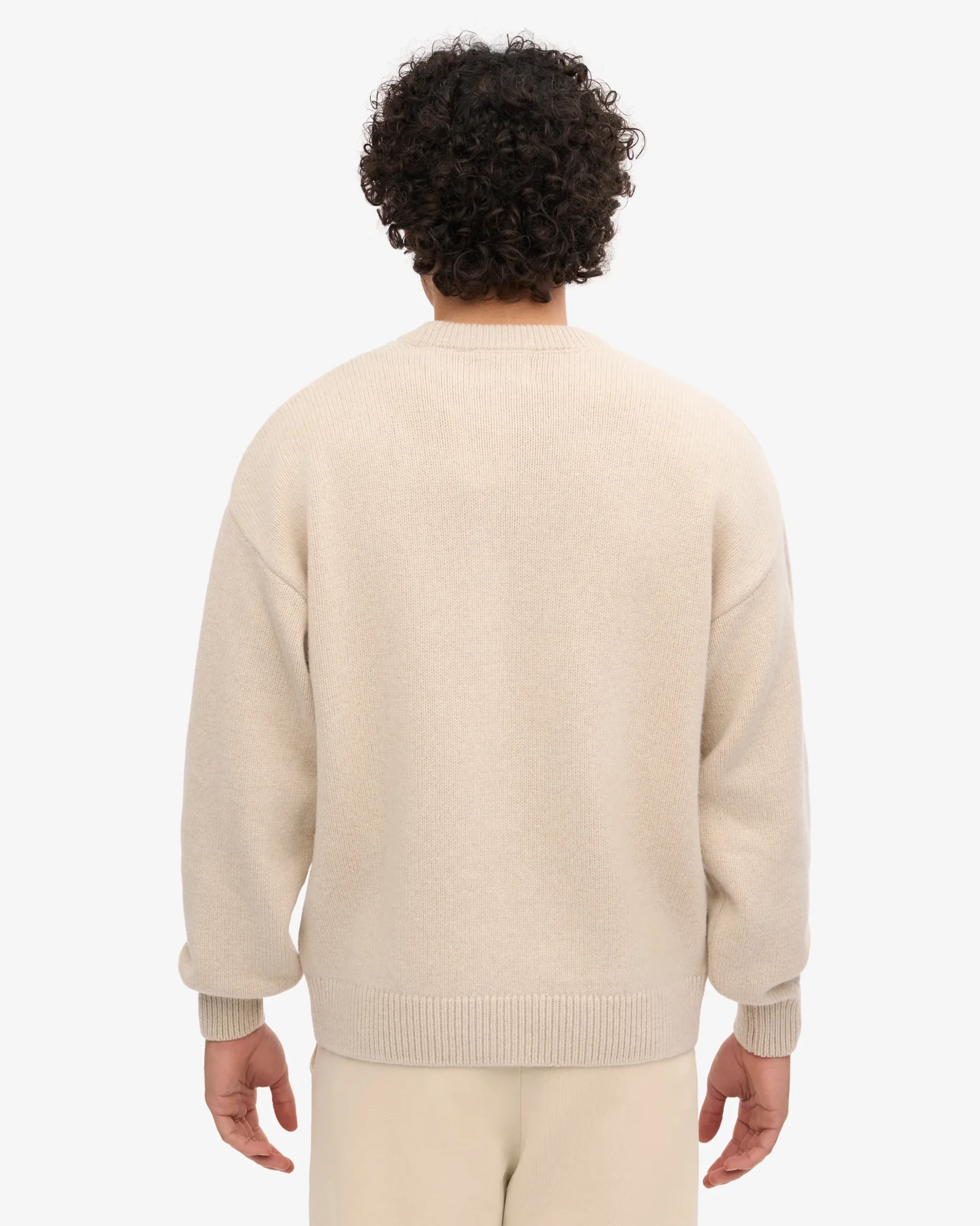 Oversized Merino Wool Crew - Ivory White