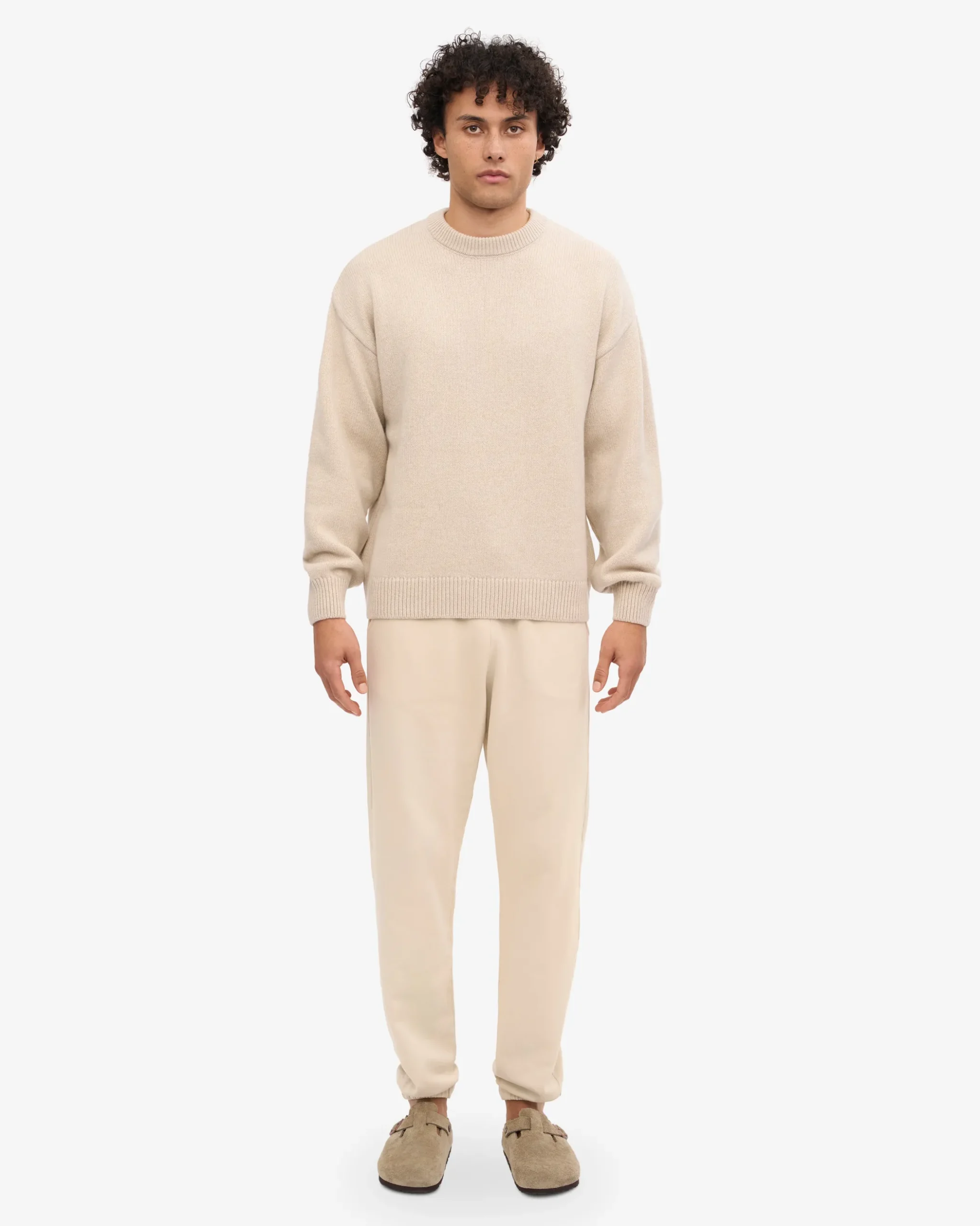 Oversized Merino Wool Crew - Ivory White