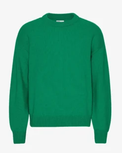 Oversized Merino Wool Crew - Kelly Green