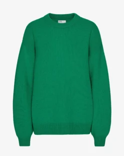Oversized Merino Wool Crew - Kelly Green