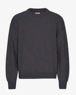 Oversized Merino Wool Crew - Lava Grey