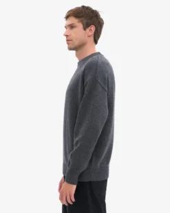 Oversized Merino Wool Crew - Lava Grey