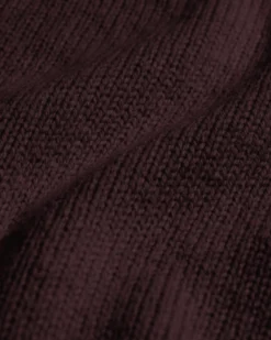 Oversized Merino Wool Crew - Oxblood Red