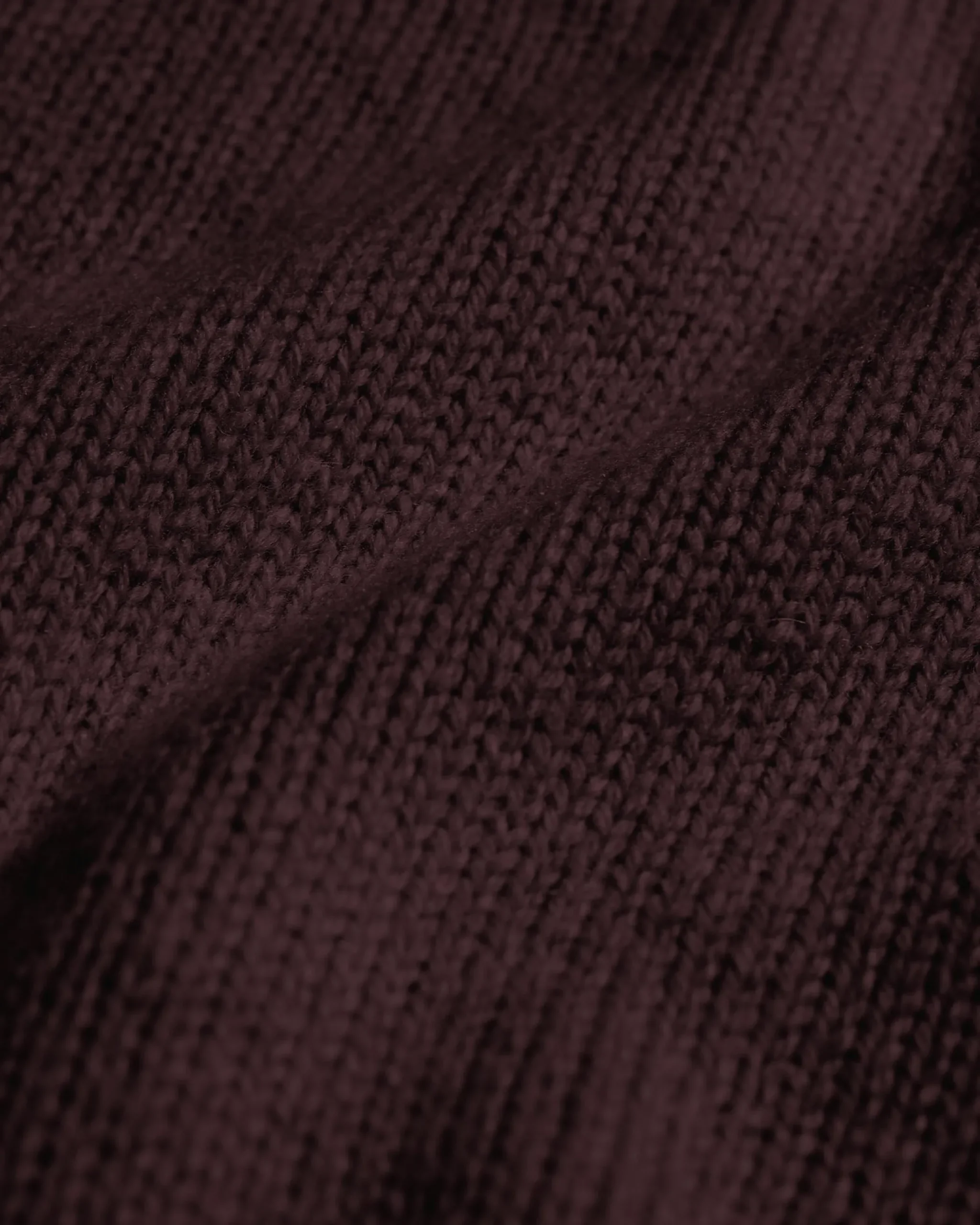 Oversized Merino Wool Crew - Oxblood Red