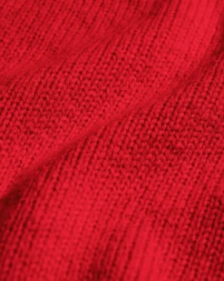 Oversized Merino Wool Crew - Scarlet Red