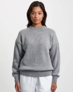 Oversized Merino Wool Crew - Scarlet Red