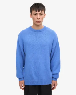 Oversized Merino Wool Crew - Snow Melange