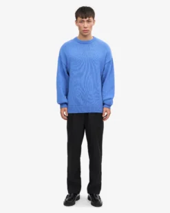 Oversized Merino Wool Crew - Snow Melange