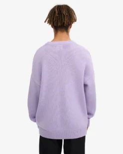 Oversized Merino Wool Crew - Soft Lavender
