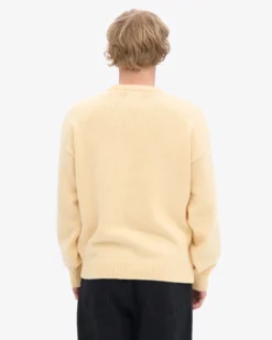 Oversized Merino Wool Crew - Soft Yellow