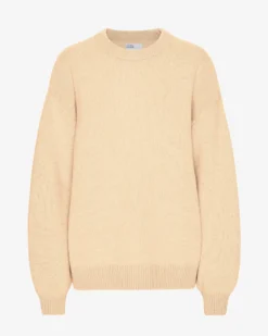 Oversized Merino Wool Crew - Soft Yellow
