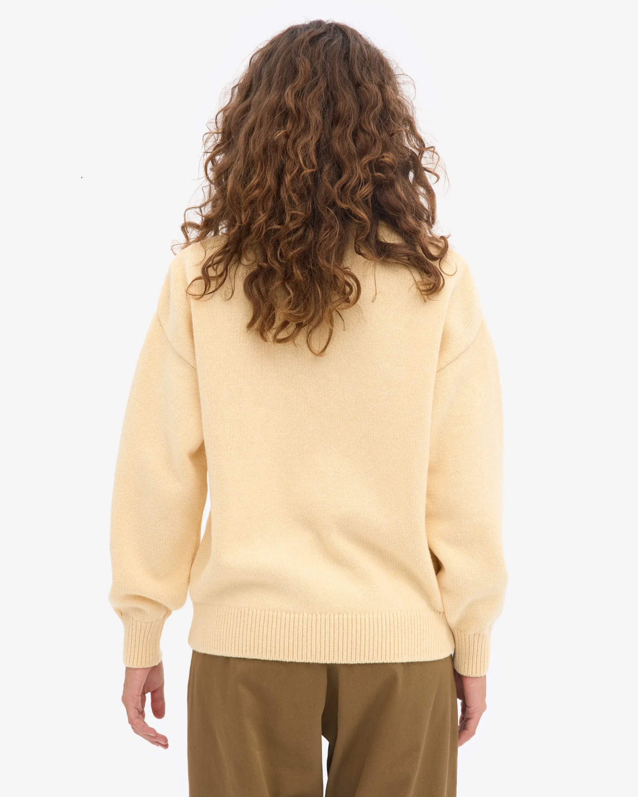 Oversized Merino Wool Crew - Soft Yellow
