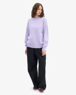 Oversized Merino Wool Crew - Soft Lavender