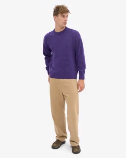 Oversized Merino Wool Crew - Ultra Violet