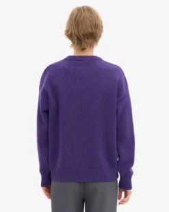 Oversized Merino Wool Crew - Ultra Violet