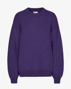 Oversized Merino Wool Crew - Ultra Violet