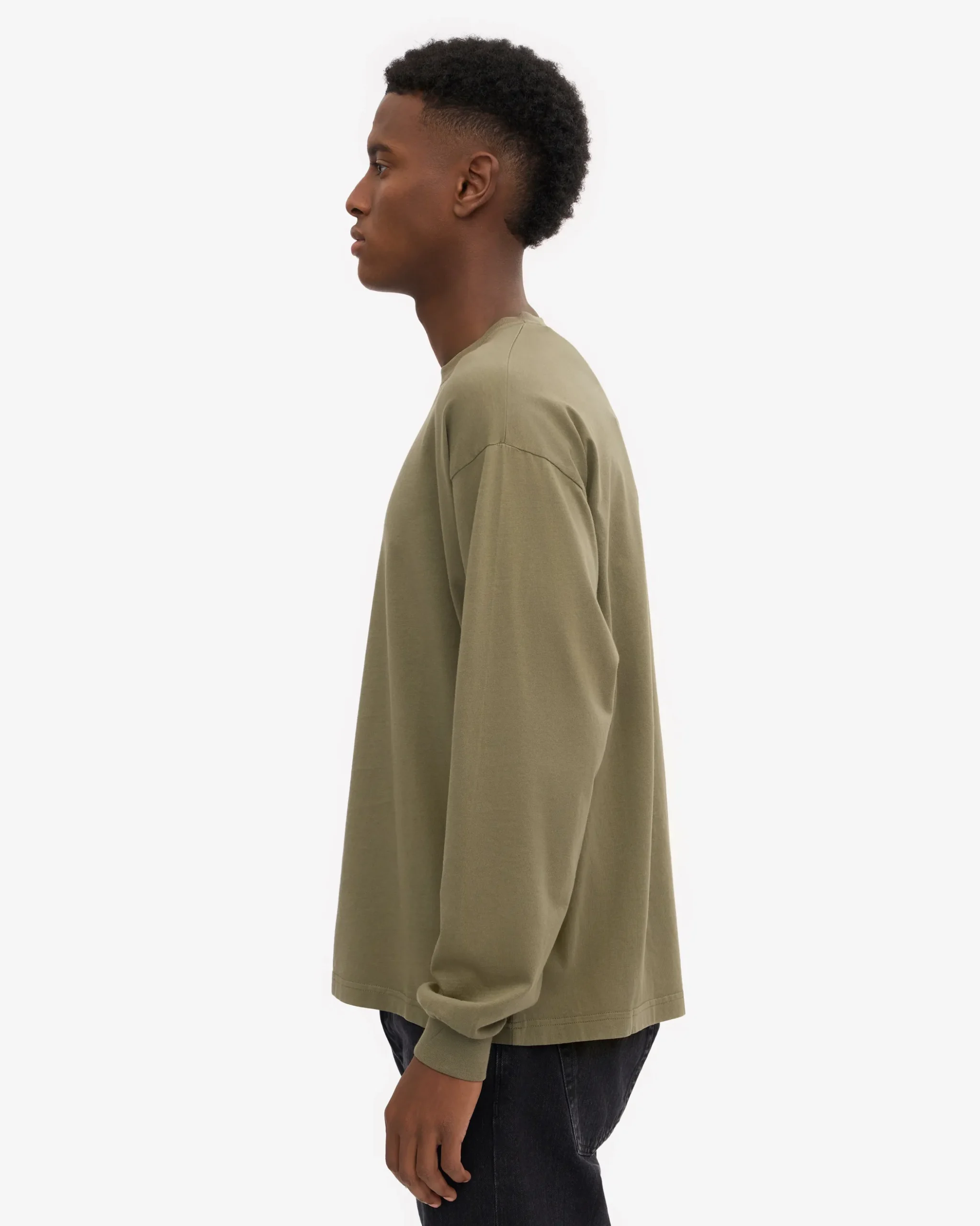 Oversized Organic LS T-Shirt - Dusty Olive