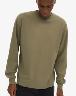 Oversized Organic LS T-Shirt - Dusty Olive