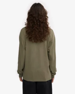 Oversized Organic LS T-Shirt - Dusty Olive