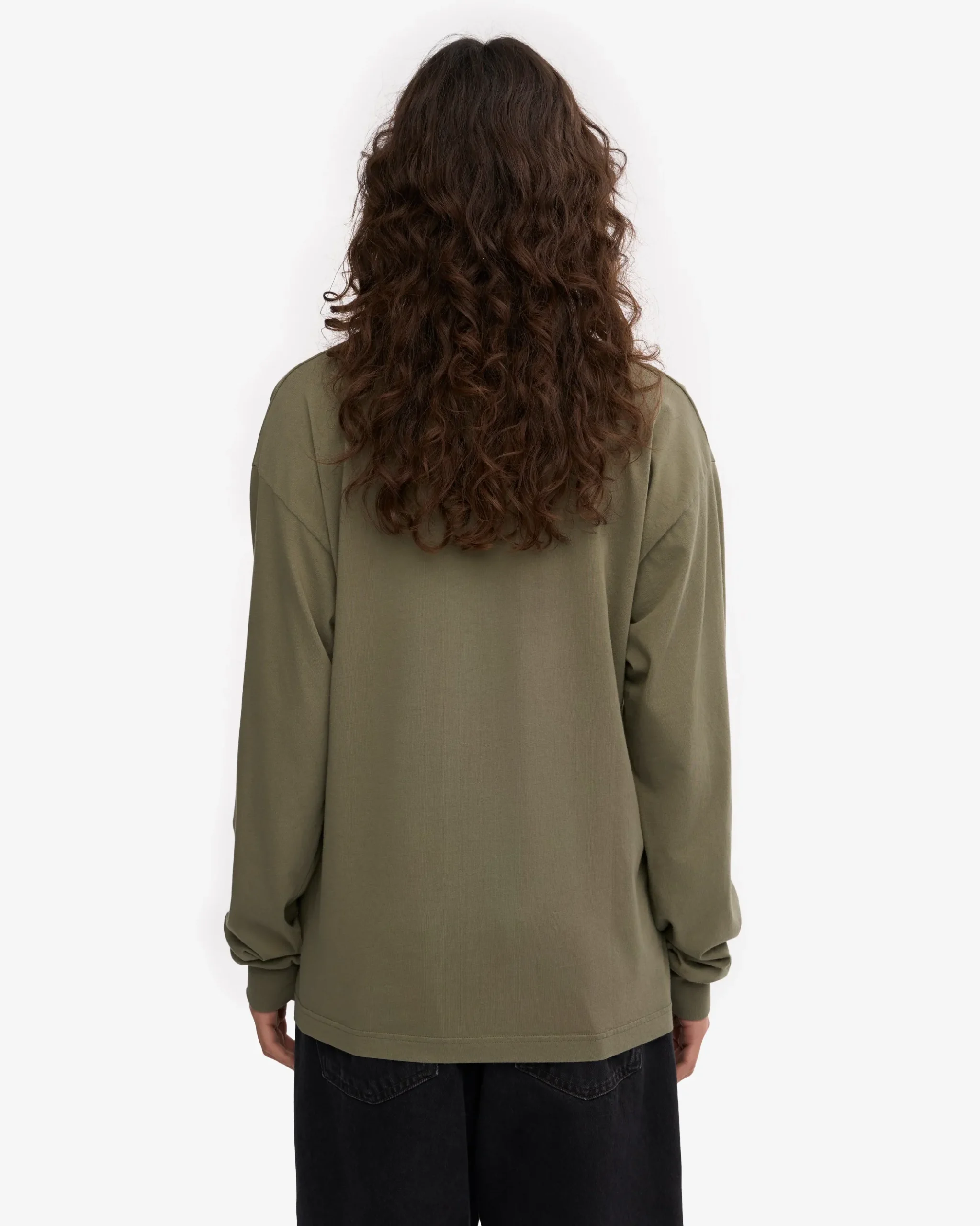 Oversized Organic LS T-Shirt - Dusty Olive