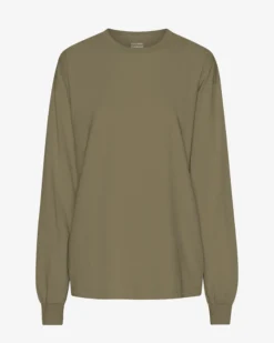Oversized Organic LS T-Shirt - Dusty Olive