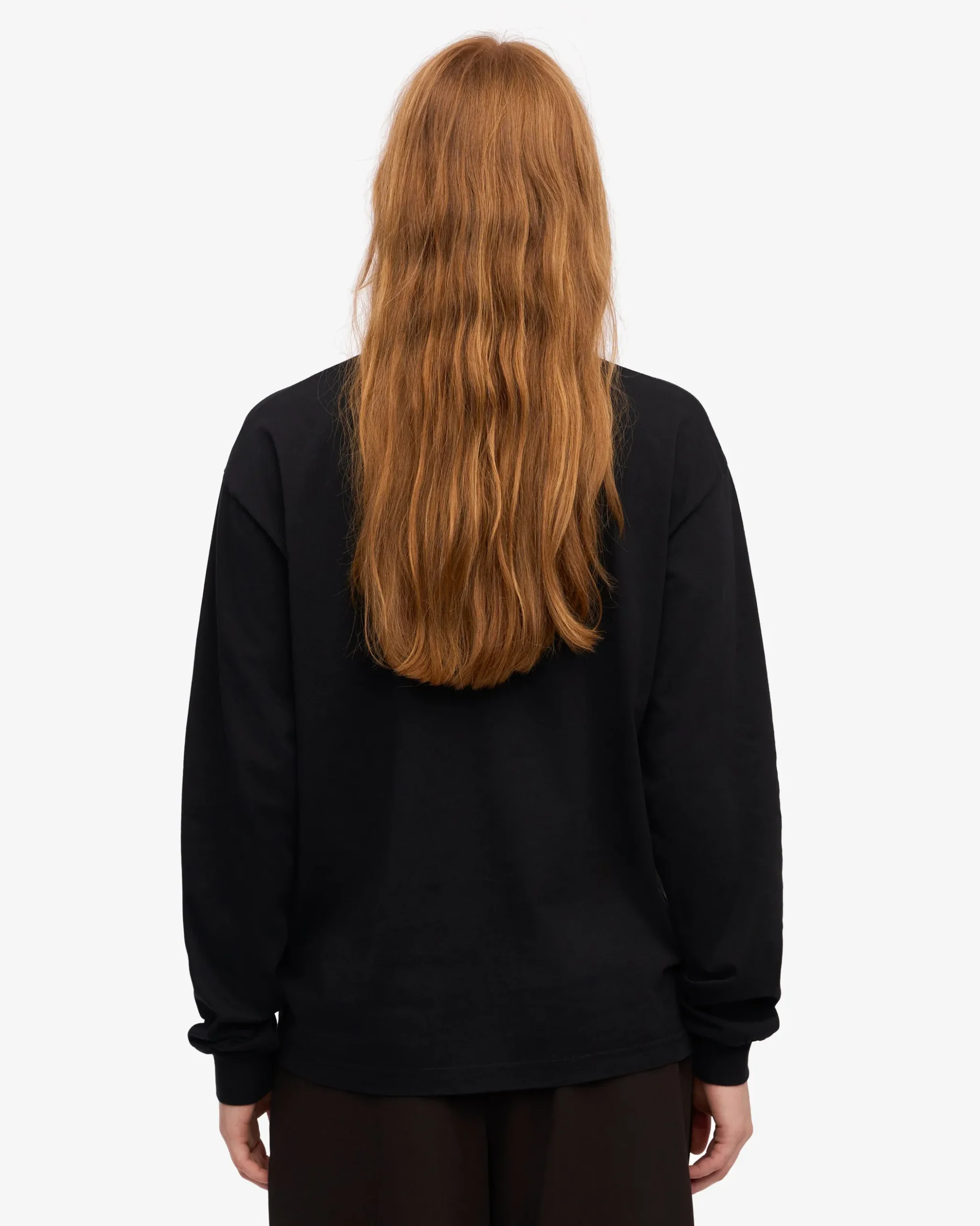 Oversized Organic LS T-Shirt - Deep Black