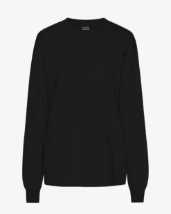 Oversized Organic LS T-Shirt - Deep Black