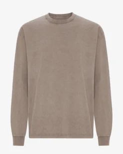 Oversized Organic LS T-Shirt - Faded Khaki