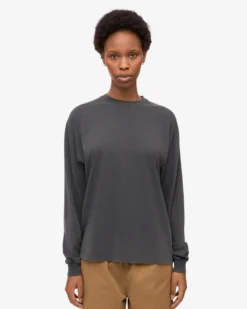 Oversized Organic LS T-Shirt - Faded Black