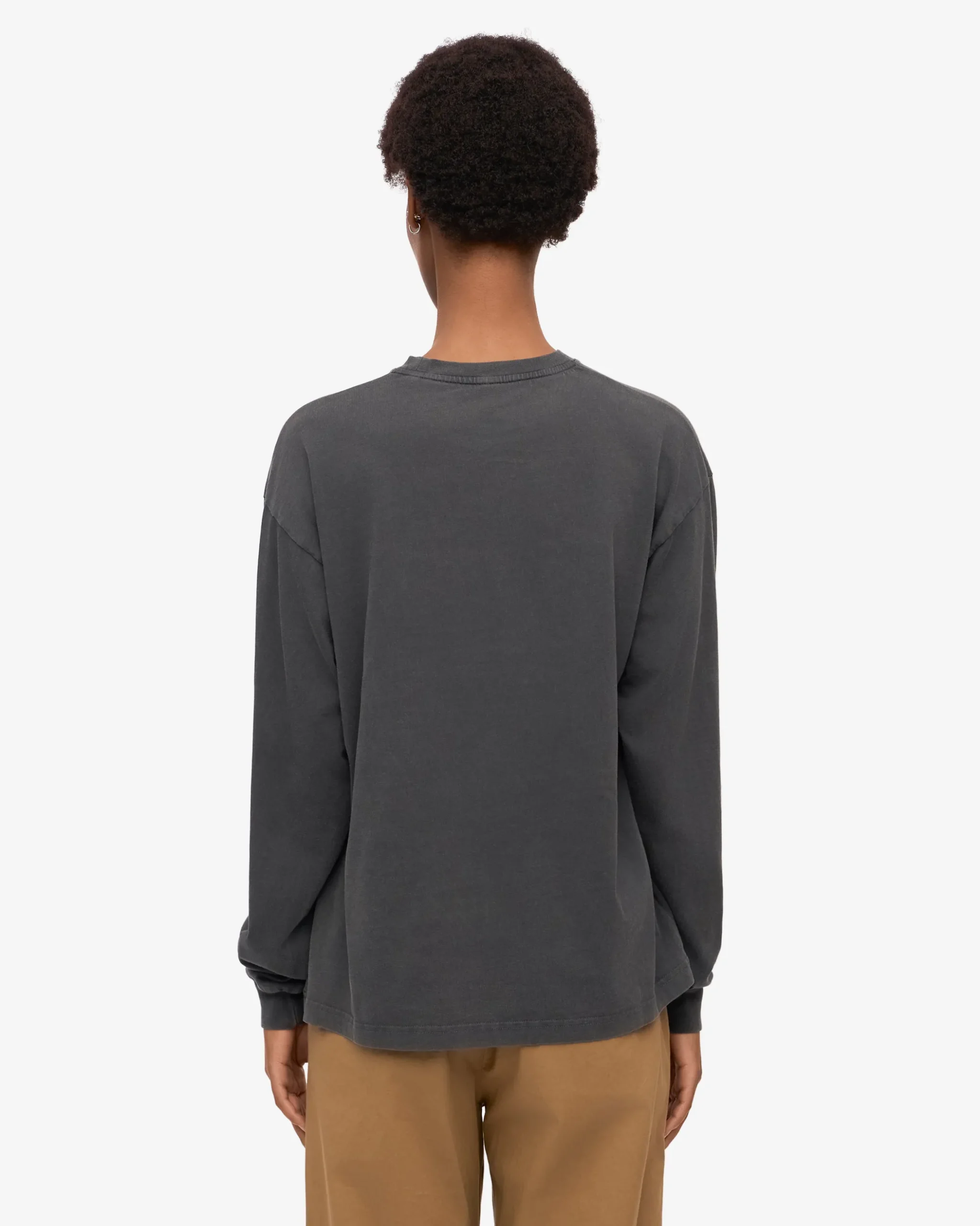 Oversized Organic LS T-Shirt - Faded Black
