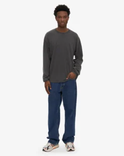 Oversized Organic LS T-Shirt - Faded Black