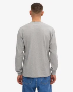 Oversized Organic LS T-Shirt - Heather Grey