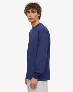Oversized Organic LS T-Shirt - Marine Blue