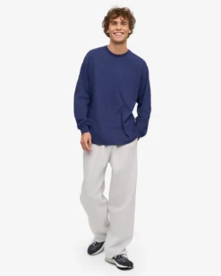 Oversized Organic LS T-Shirt - Marine Blue