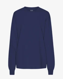 Oversized Organic LS T-Shirt - Marine Blue