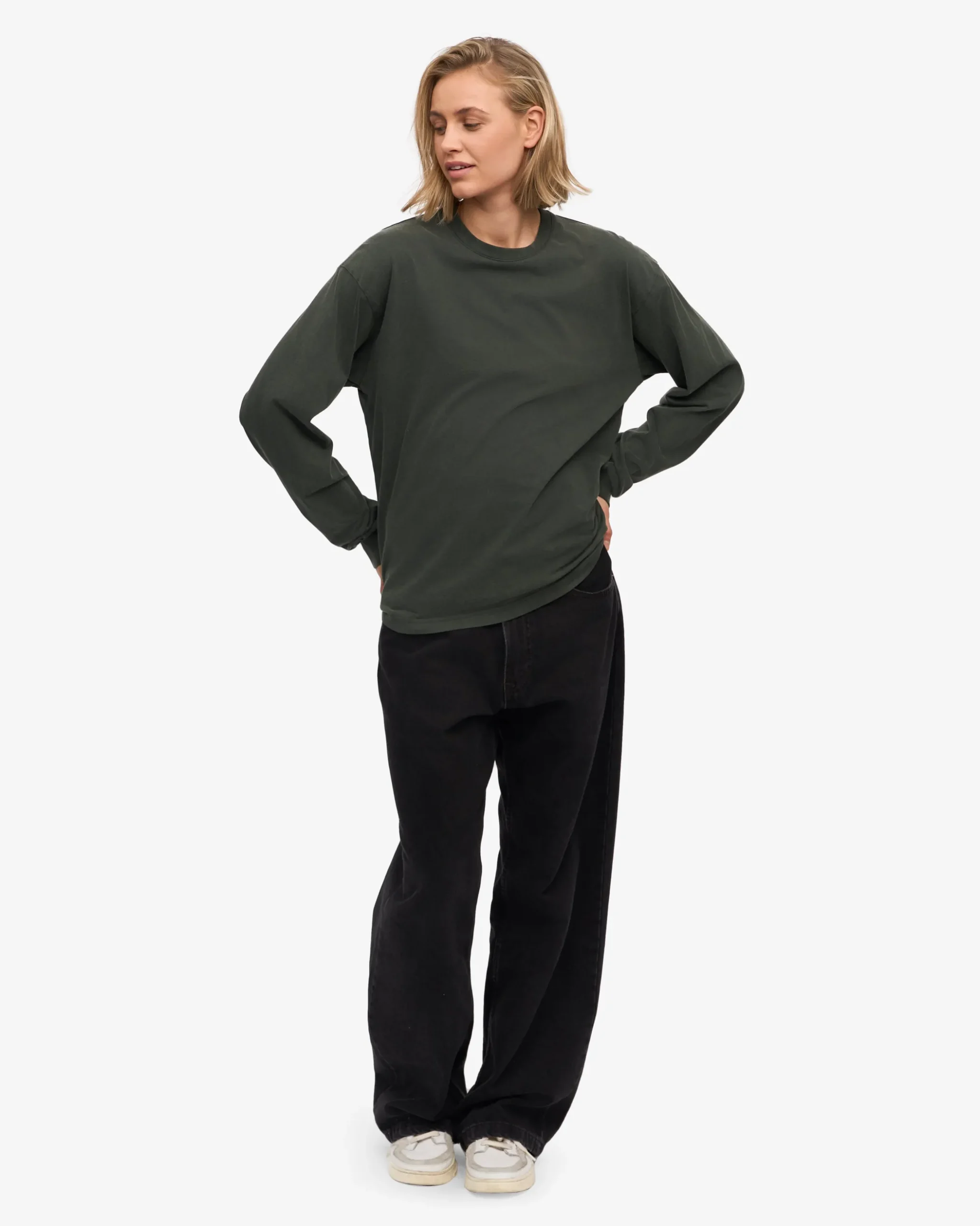 Oversized Organic LS T-Shirt - Midnight Forest