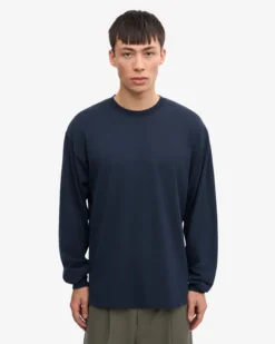 Oversized Organic LS T-Shirt - Navy Blue