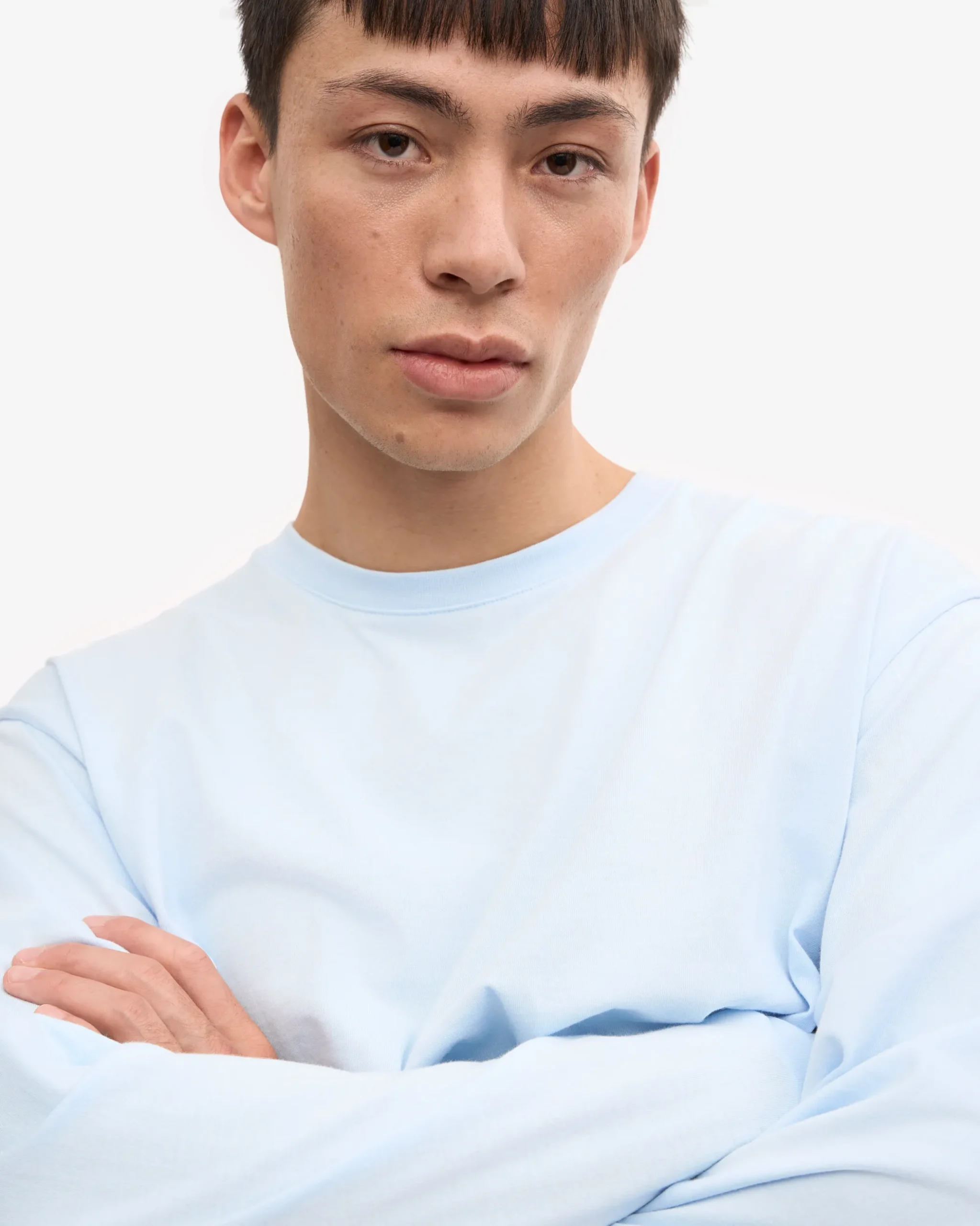 Oversized Organic LS T-Shirt - Polar Blue
