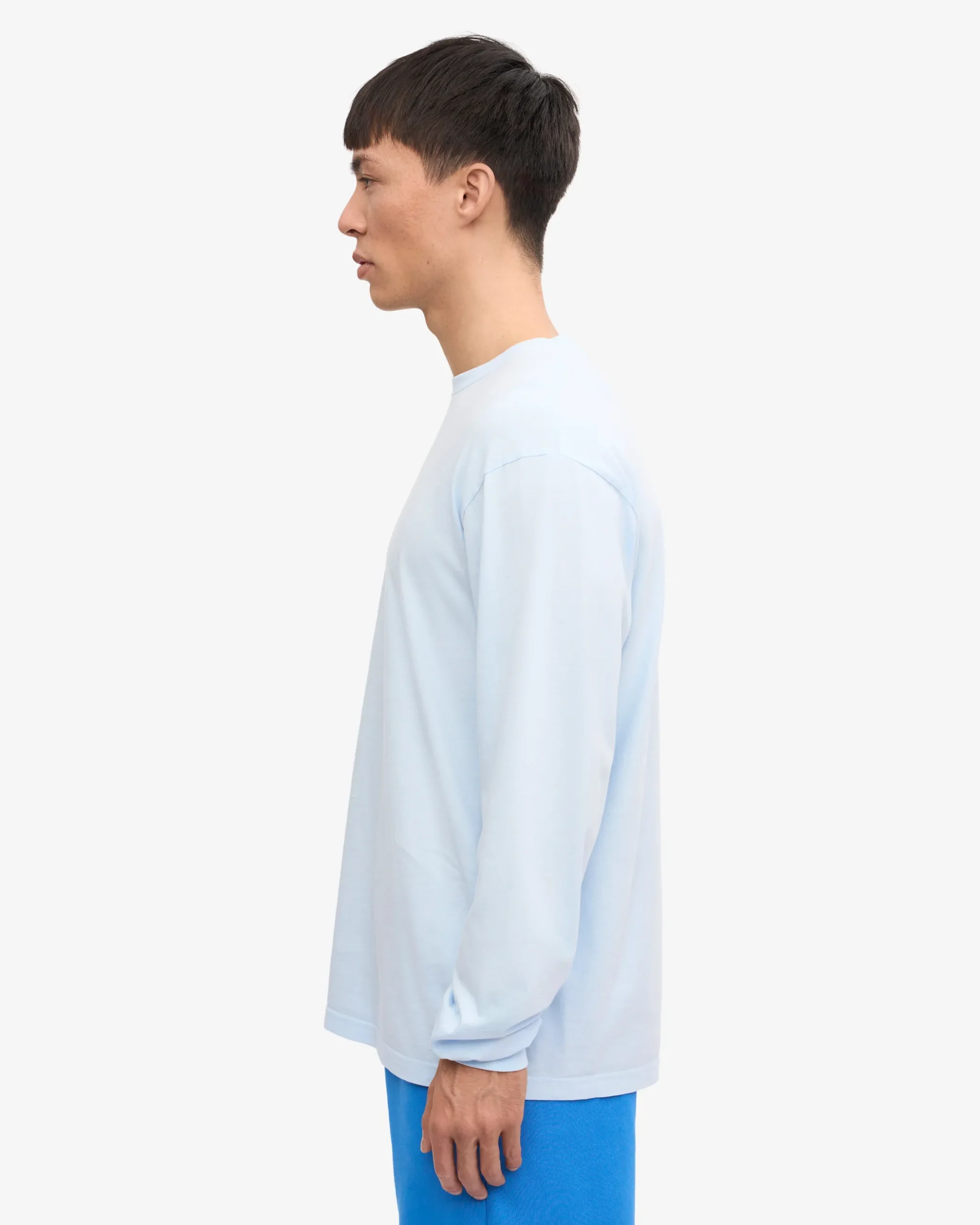 Oversized Organic LS T-Shirt - Polar Blue