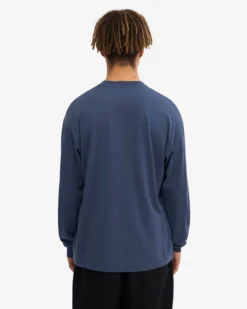 Oversized Organic LS T-Shirt - Petrol Blue