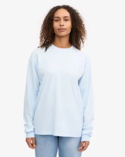 Oversized Organic LS T-Shirt - Polar Blue