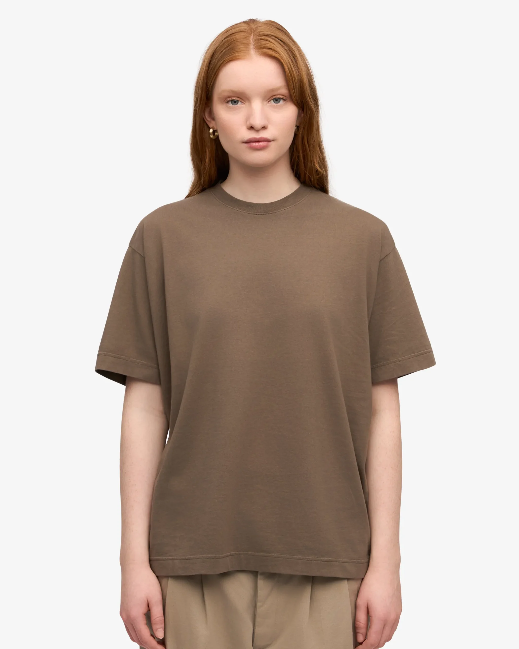 Oversized Organic T-Shirt - Cedar Brown