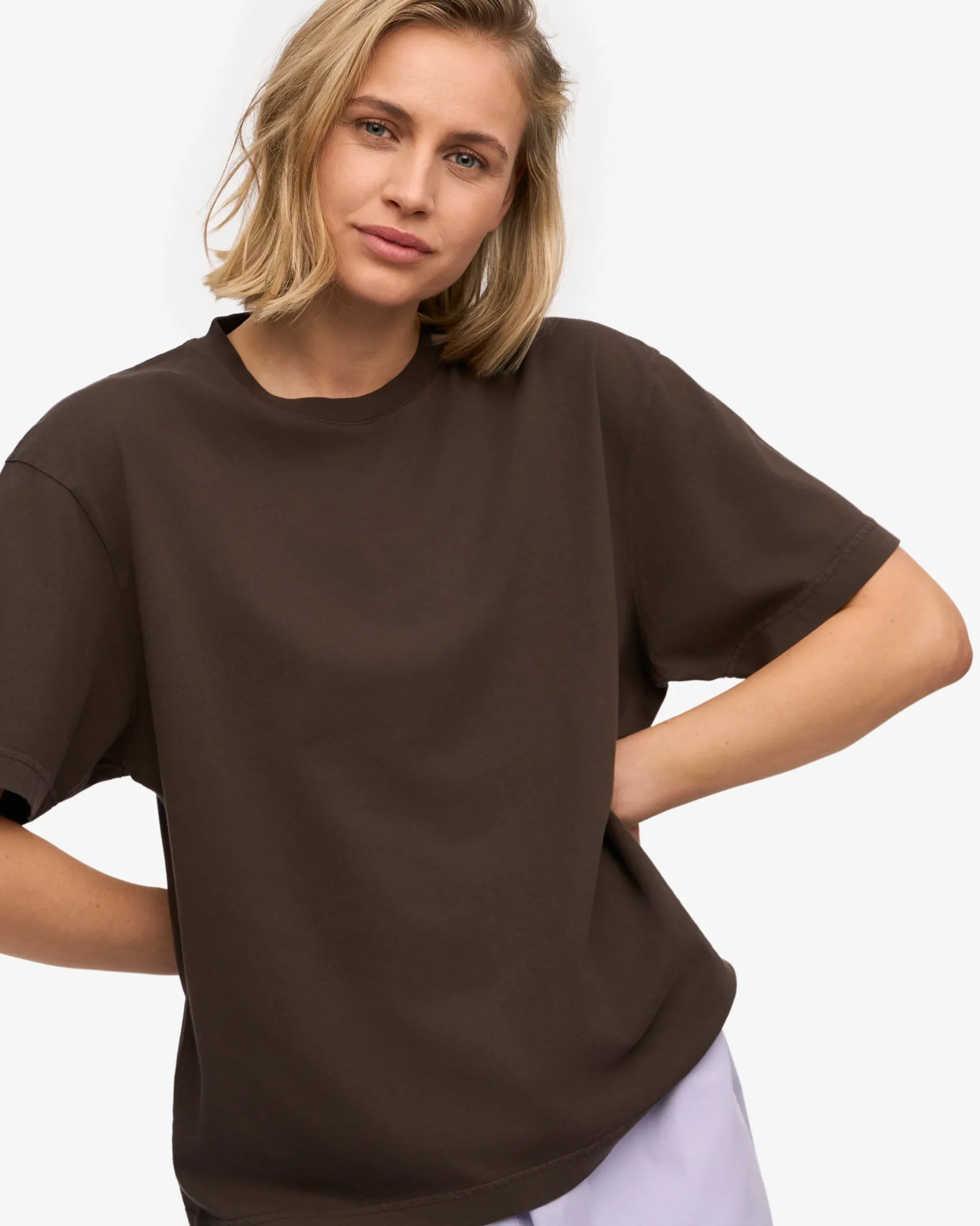 Oversized Organic T-Shirt - Coffee Brown
